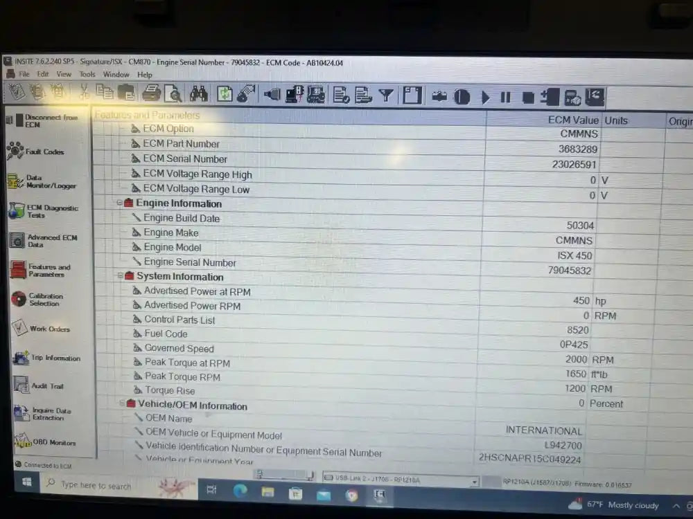 Cummins ISX ECM Part # 3683289 For Sale