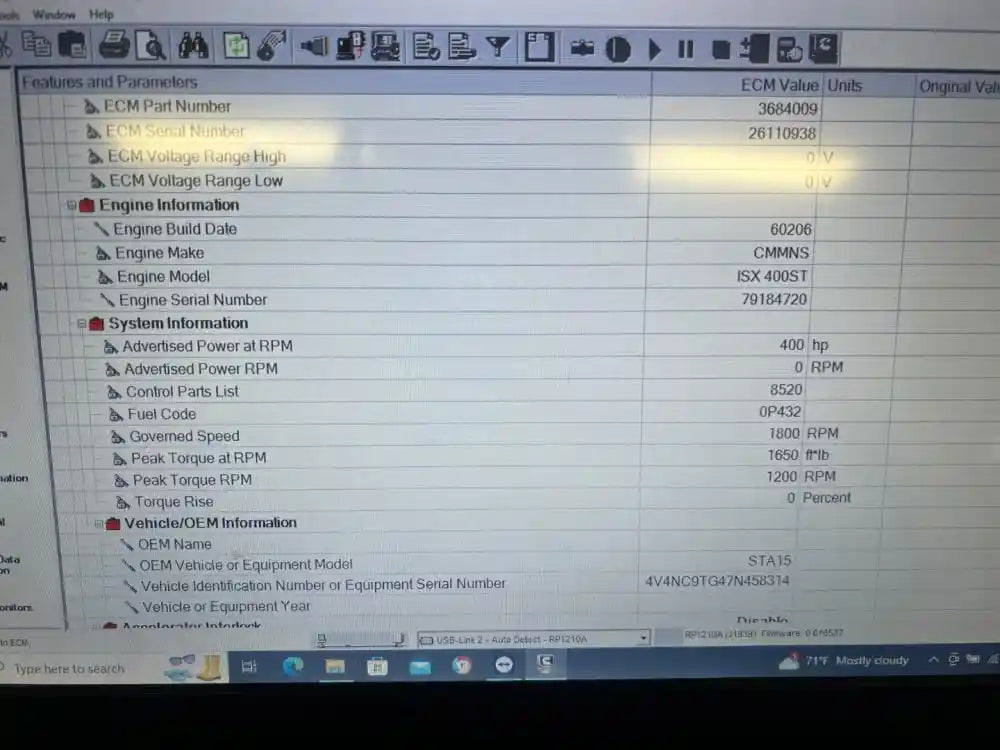 Cummins ISX ECM Part # 3684009 For Sale