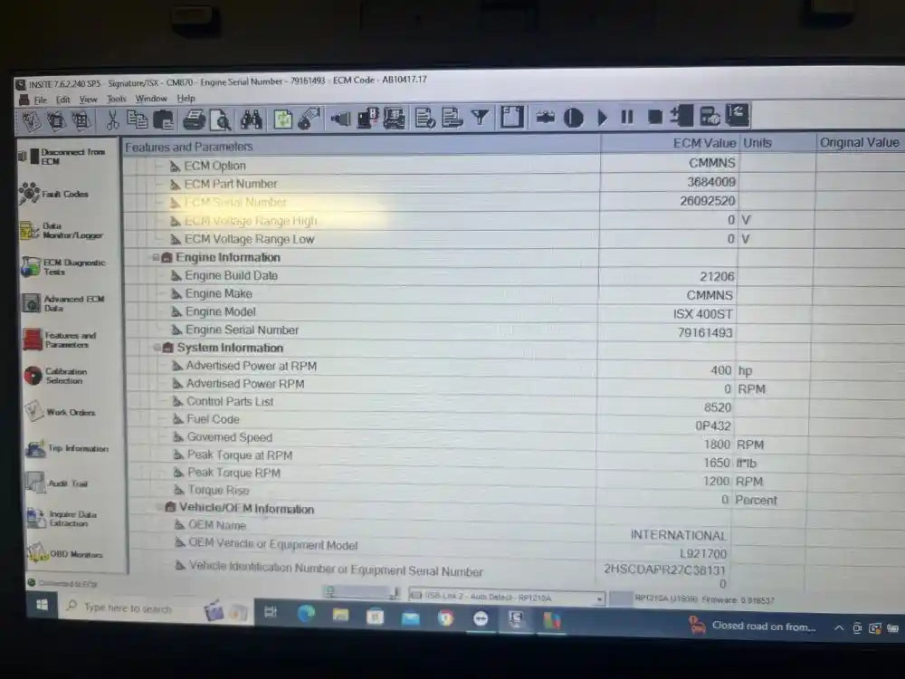 Cummins ISX ECM Part # 3684009 For Sale