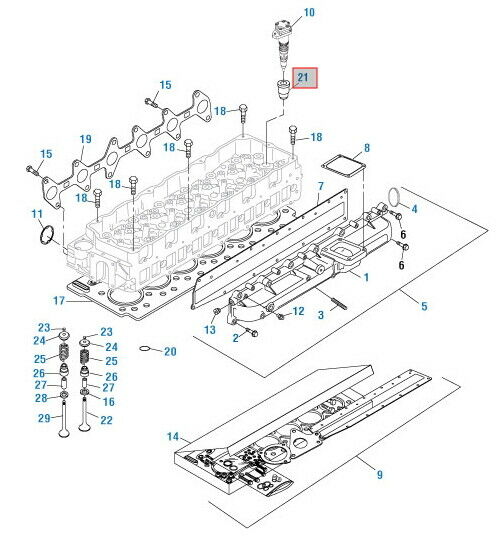 INJECTOR SLEEVE for DT466/DT530/DT570 (6 PACK)