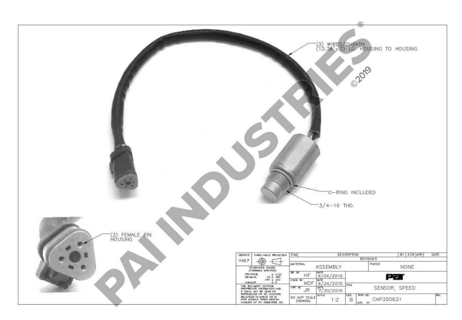 CAT SPEED SENSOR 265-9033, 127-1008