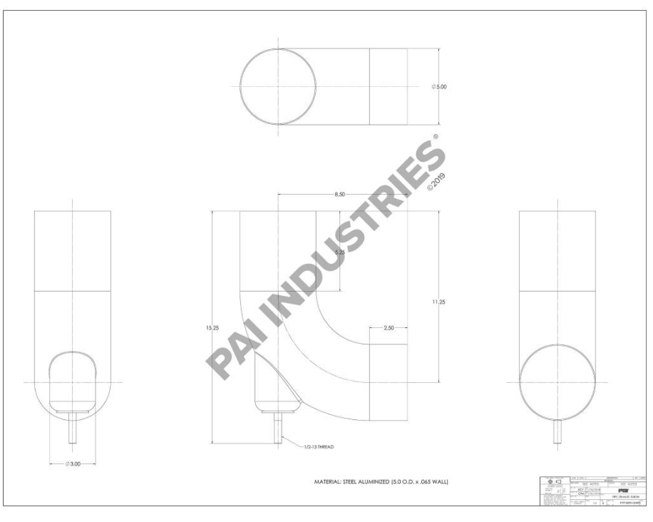 FREIGHTLINER 04-17476-000 ELBOW EXHAUST PIPE