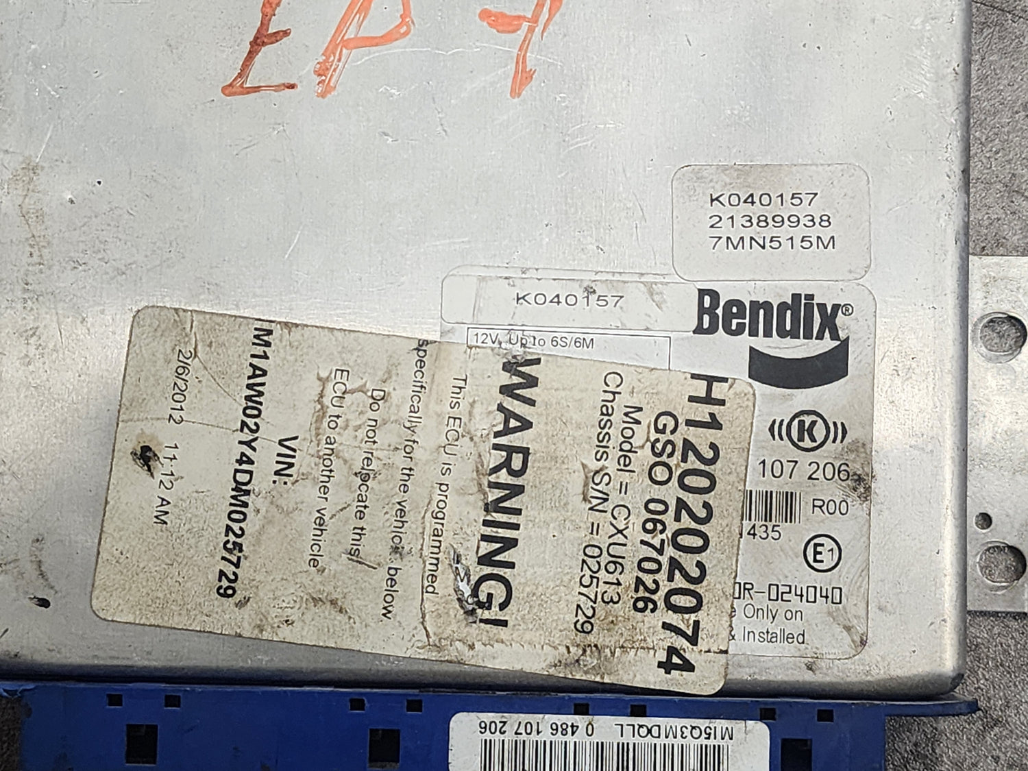 BENDIX ABS Control Module Part # K040157, Brake Module, Brake & ABS EC ...