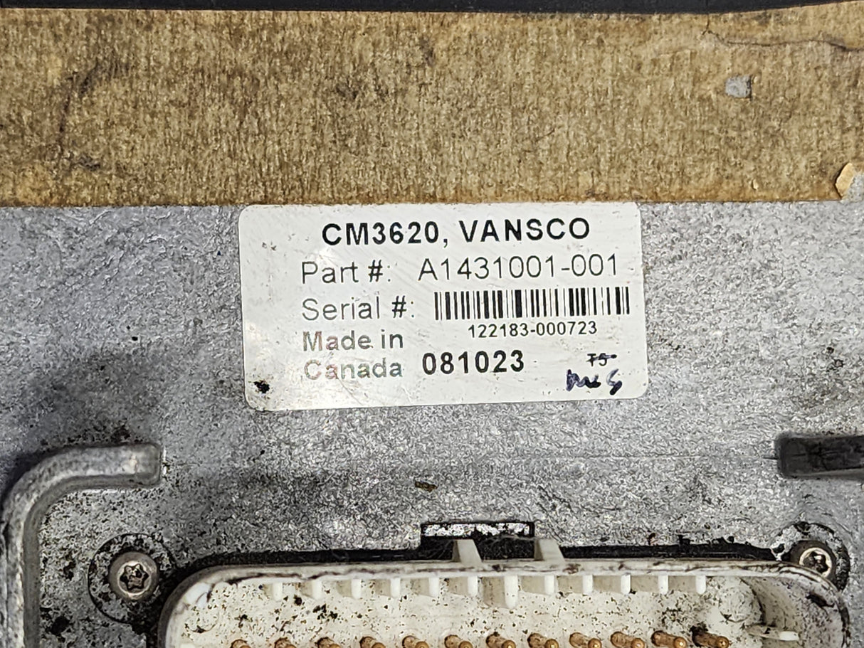 (GOOD USED) Vansco CM3620 ECM 081023 For Sale, Part # A1431001-001