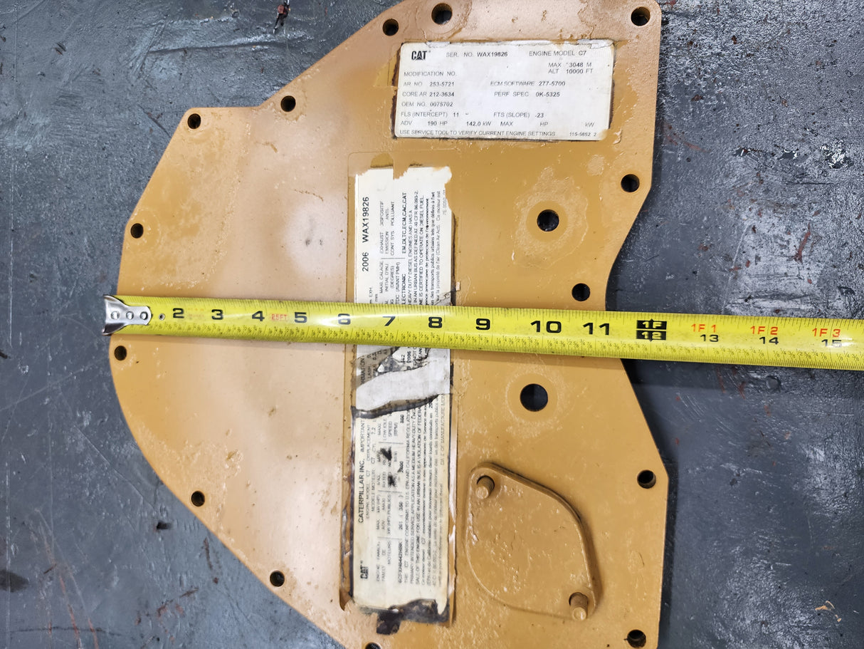 2006 Caterpillar C7 Timing Cover Plate 7E-8050 01 For Sale