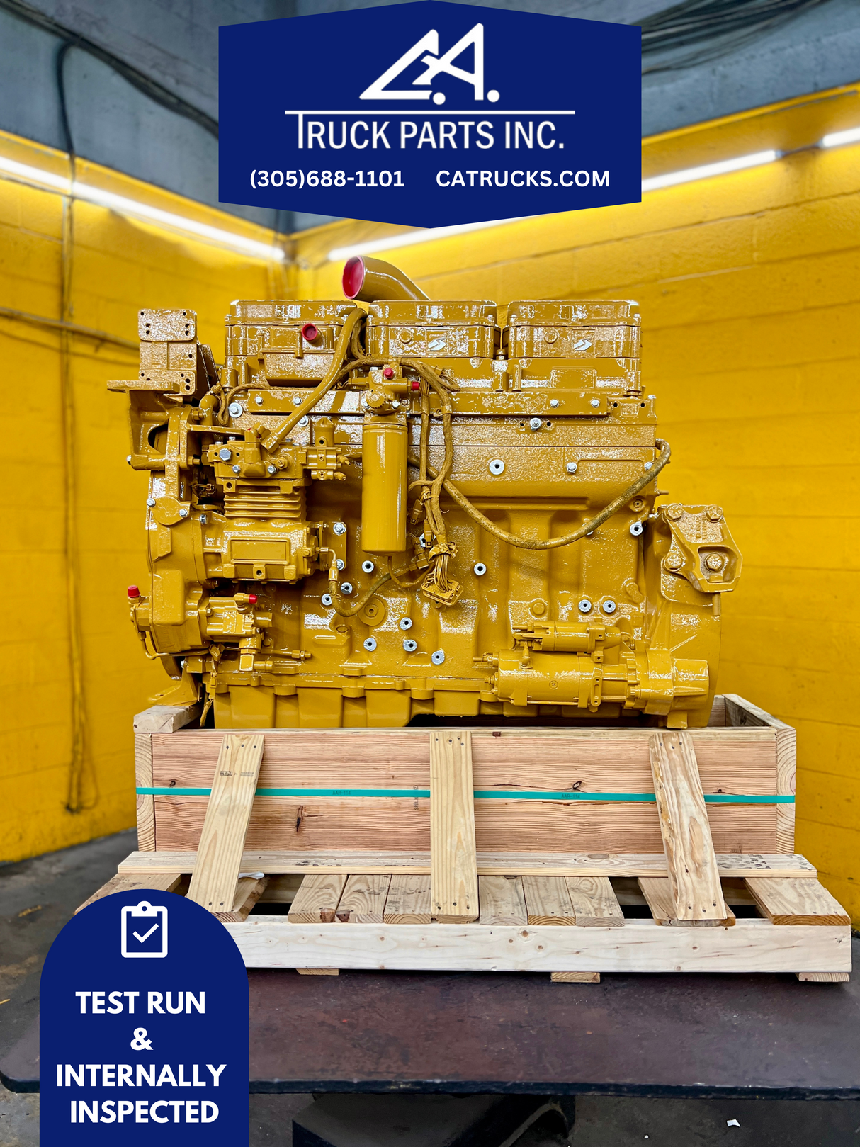 1999 Caterpillar C12 Diesel Engine with Jake Brakes For Sale, 2KS, 425HP