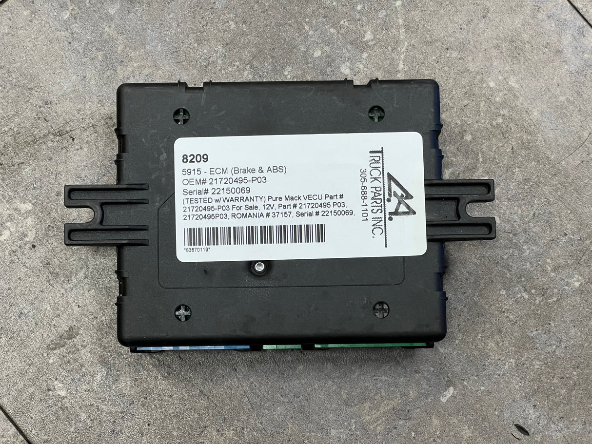 Pure Mack Vehicle Control Module (VECU) Part # 21720495-P03