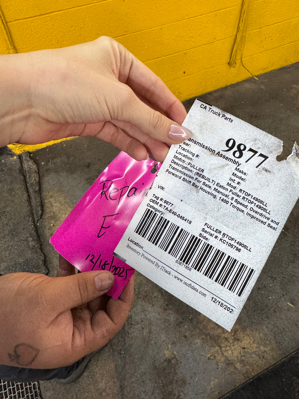 Eaton Fuller RTOF14908LL Transmission For Sale