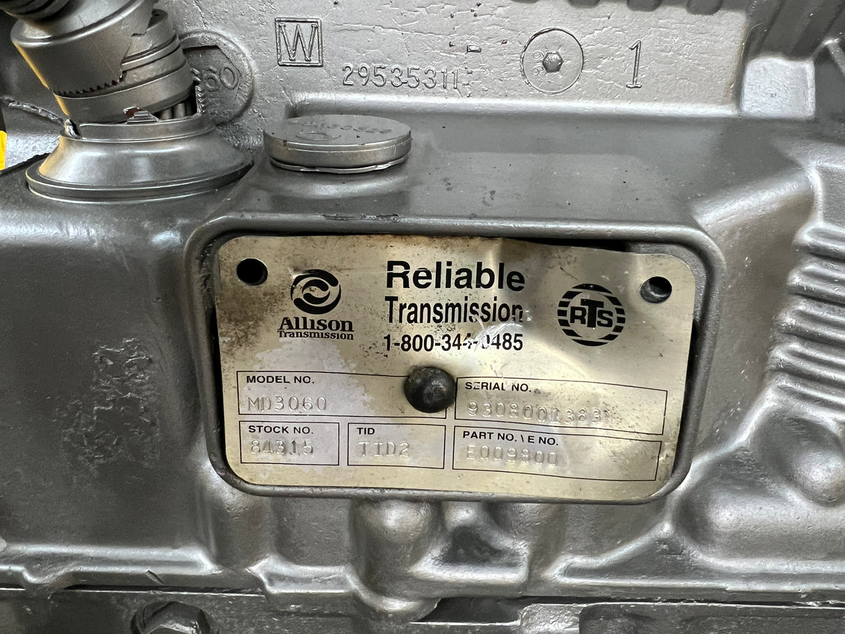 Allison MD3060 Transmission For Sale, MD3060PRM w/ PTO Provision