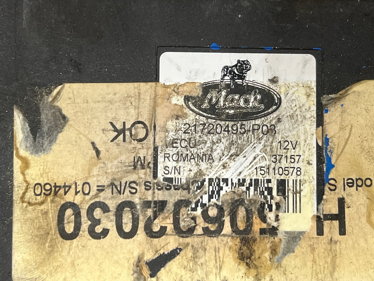 Mack Cab Control Module (VECU) Part # 21720495-P03, Romania Part # 37157