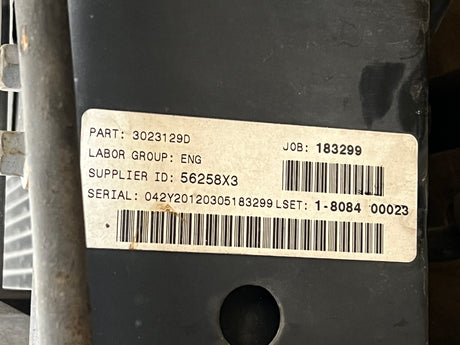 2013 International DuraStar 4300 Cooling Assembly Part # 3023129D, Shroud Part # 5A075905