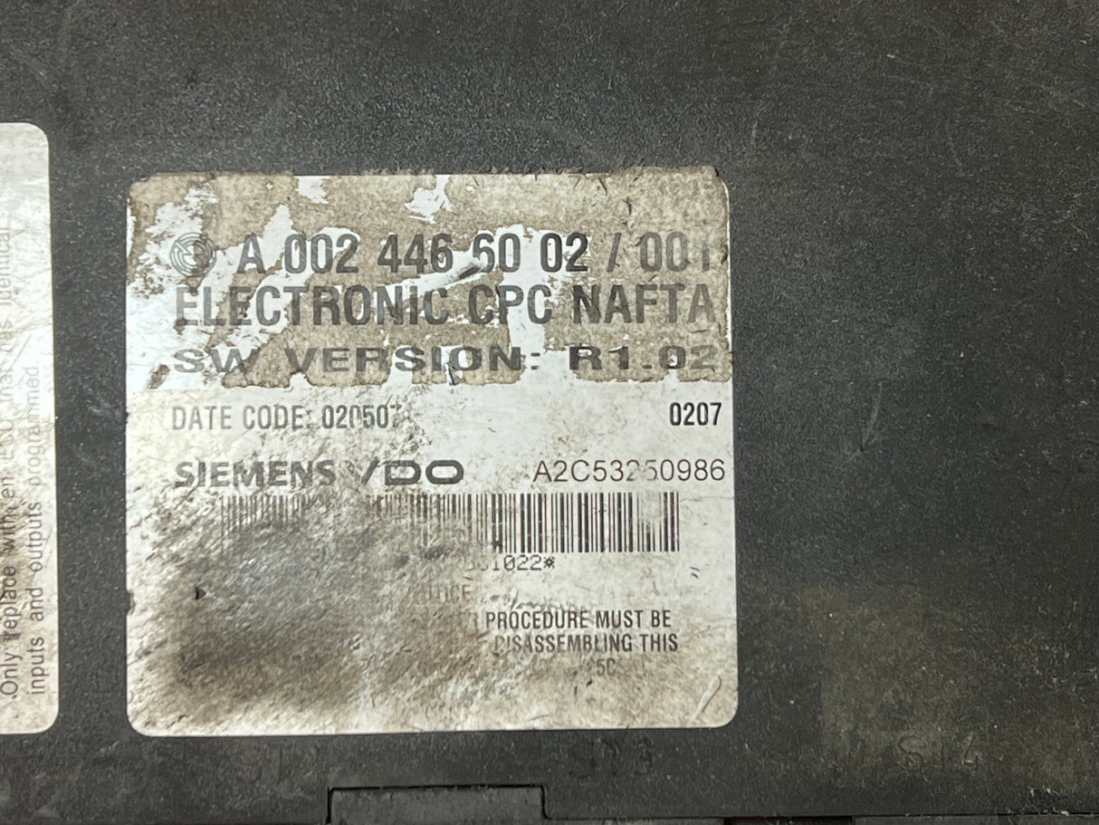Freightliner Cascadia Electronic CPC NAFTAA Module Part # A 002 446 60 02/001