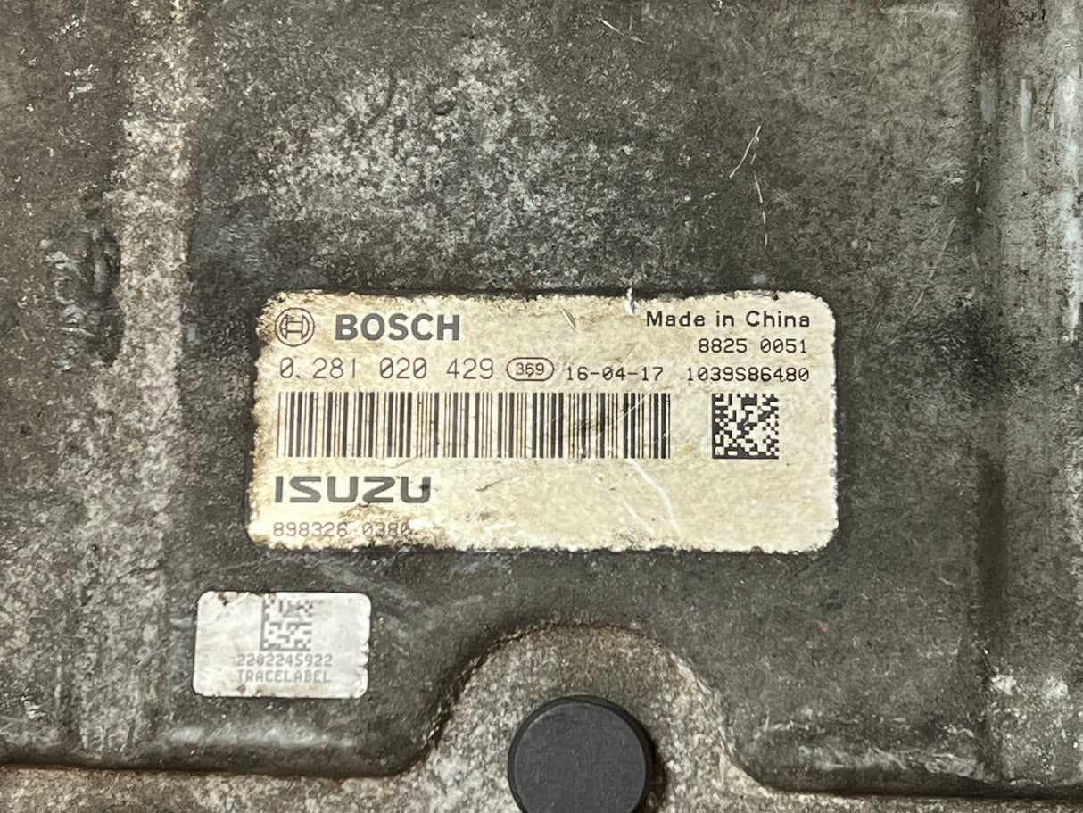 2017 Isuzu NPR Bosch DPF Control Module Part # 898326-0380