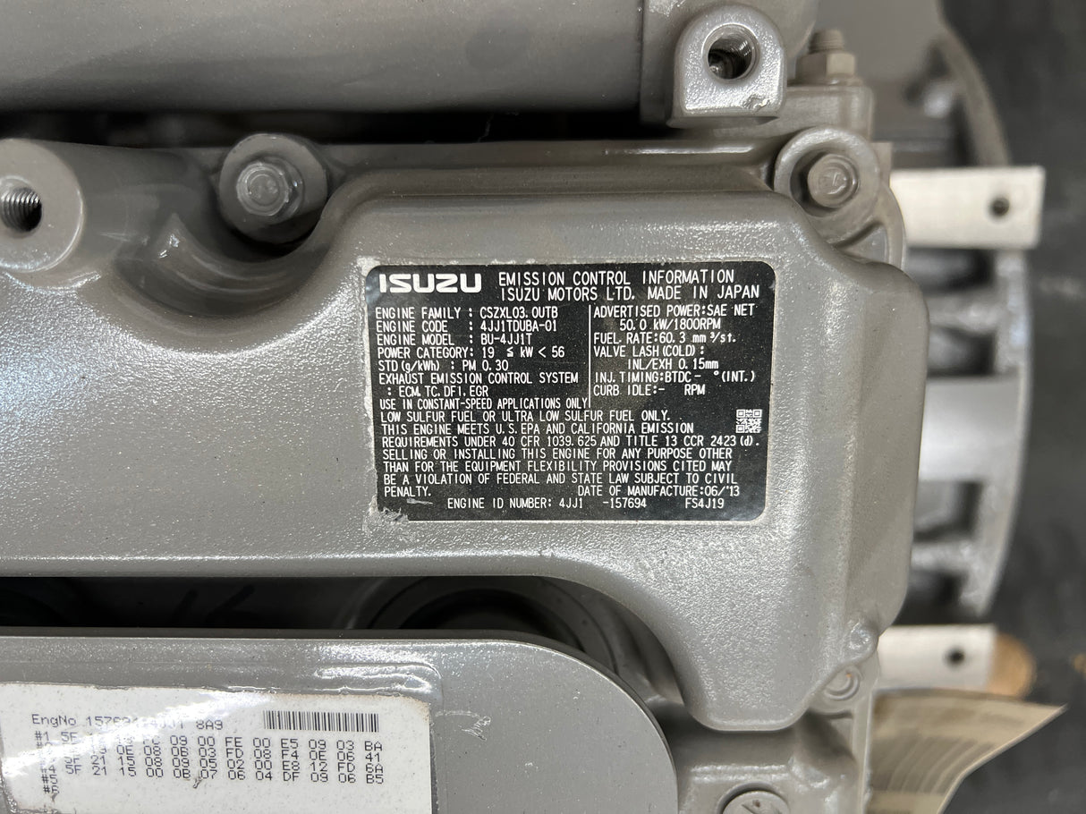 (NEW) 2013 Isuzu 4JJ1TDUBA-01 Diesel Engine For Sale