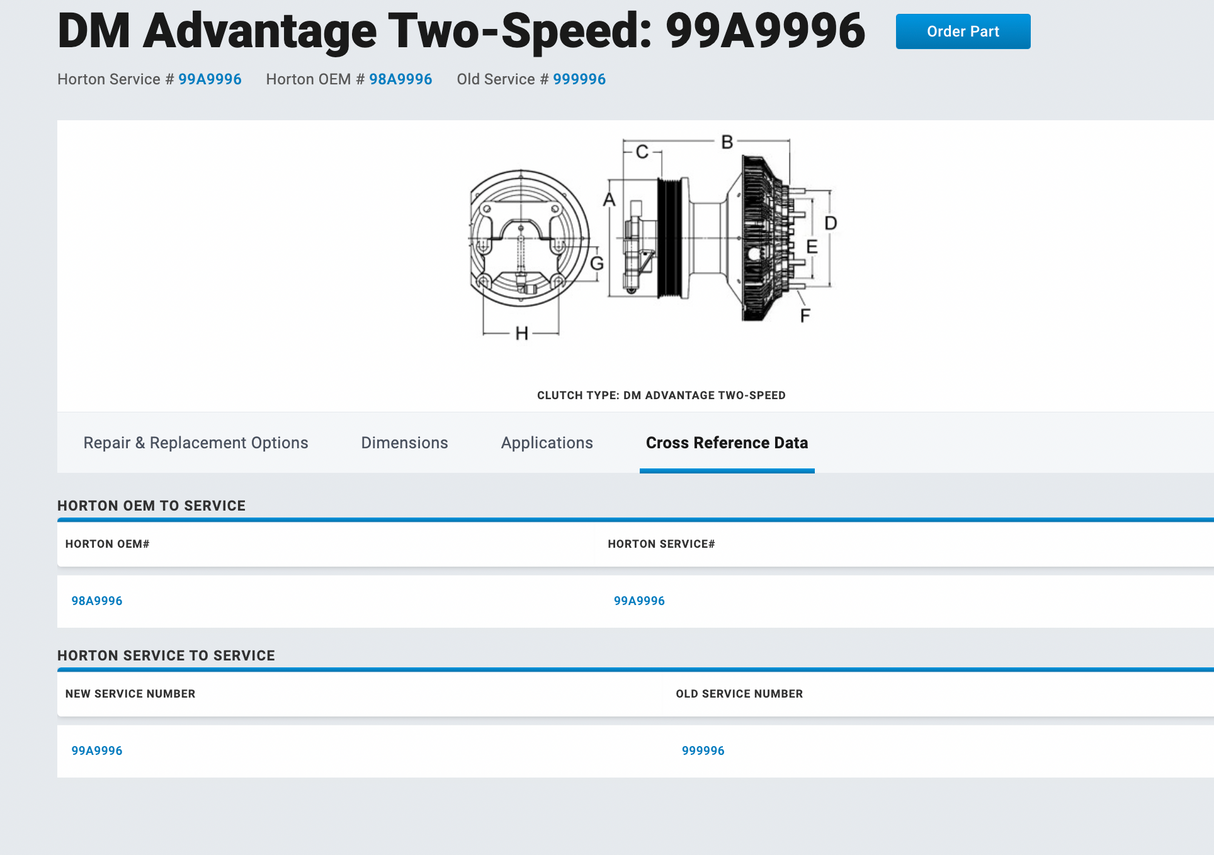 Cummins ISL9 Horton Fan Clutch 98A9996 For Sale