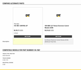 Caterpillar 3126 Part # 145–7807-01 ECM, 40-PIN ECM, 6RW Serial