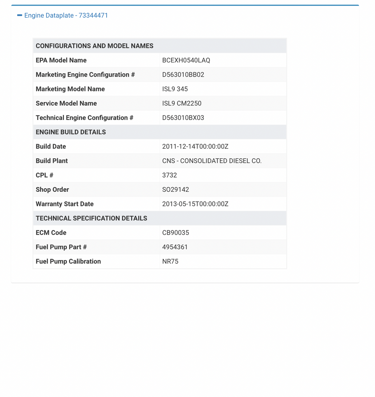 2011 Cummins ISL9 ECM Part # 4993120, CM2250