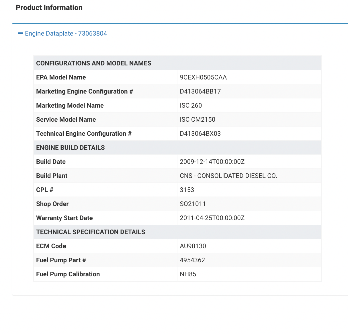 2009 Cummins ISB ECM Part # 4943134, CM2150