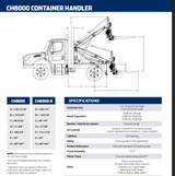 Galbreath CH8000 Container Handler w/o Rotator, Part # 3314R4, HANDLES REL & FEL UP TO 8K LBS