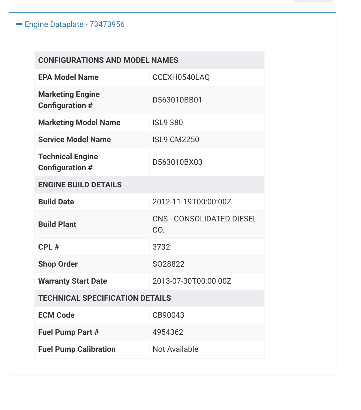 2012 Cummins ISL9 Engine Control Module (ECM) for 2010-2012 Part # 4993120, CM2250