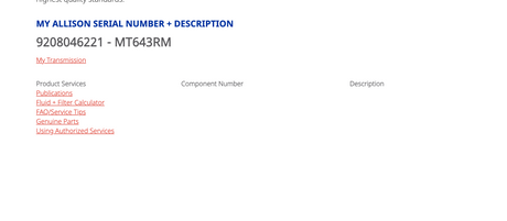 Allison MT643RM Transmission For Sale