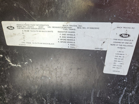 2016 MACK LEU613 FORWARD LOW CAB 600-SERIES